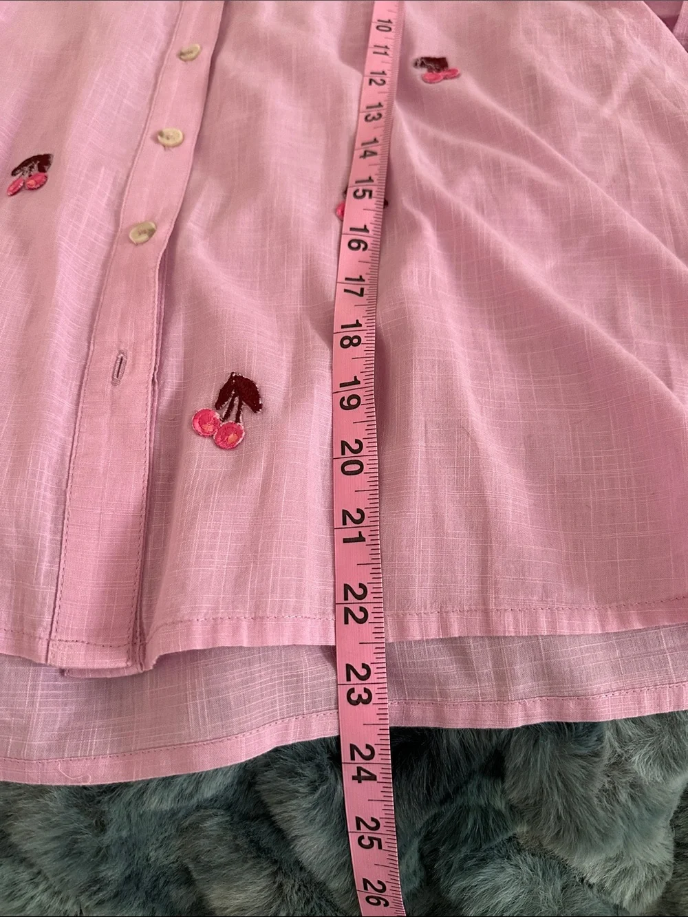 Anthropologie Maeve Cherry Surf Buttondown Shirt - Picture 9 of 9